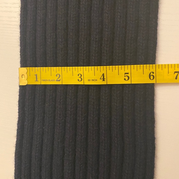 Marni Men's Vintage Braided Cable Knit Scarf Navy Blue O/S - Picture 7 of 7